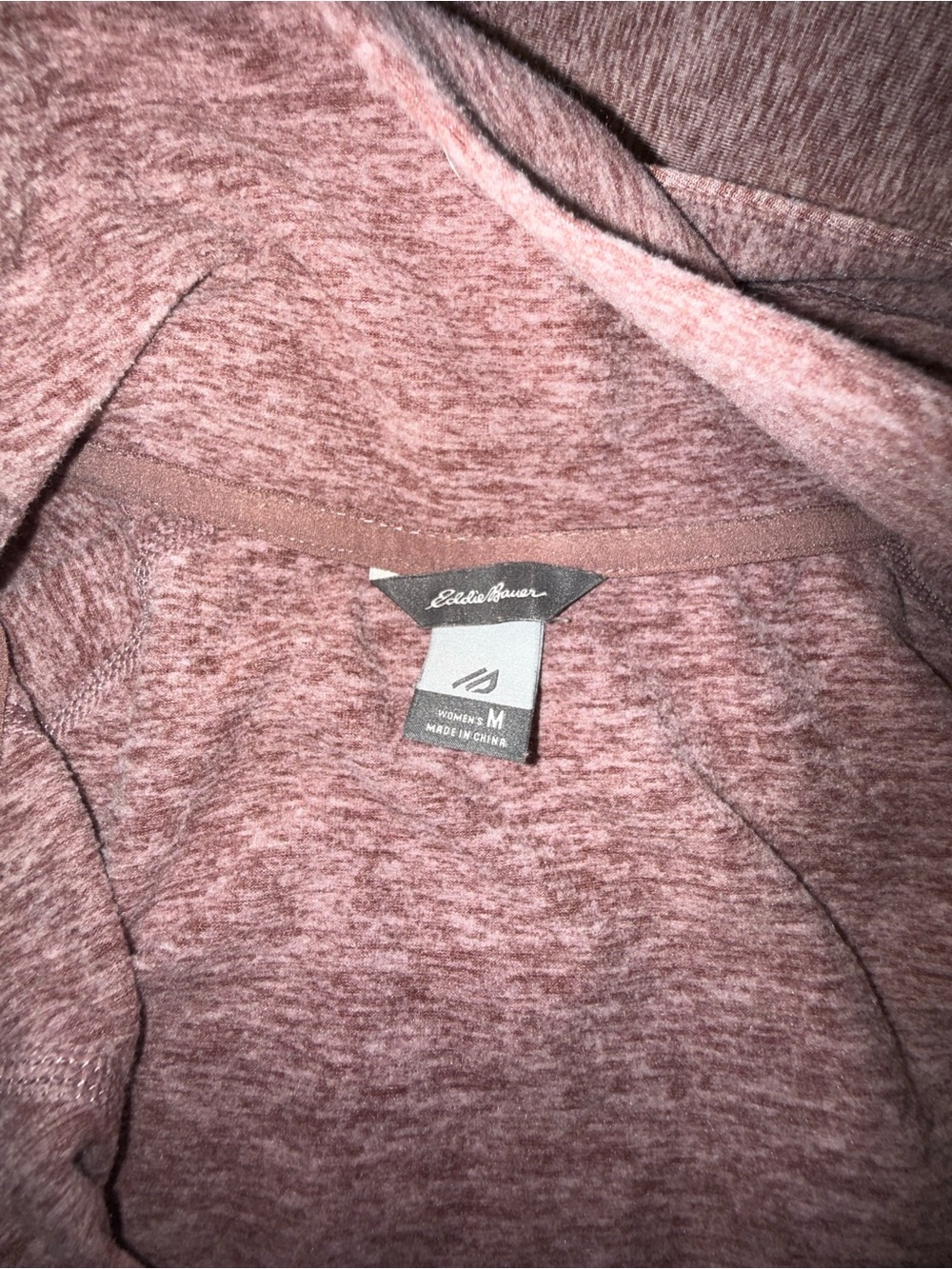 Eddie Bauer Womens Zip Up Hoodie Size M Sweatshirt Jacket Pockets Pink Gorpcore - Picture 7 of 10